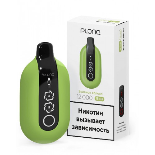Электронная сигарета PLONQ ULTRA 12000 затяжек Зеленое яблоко